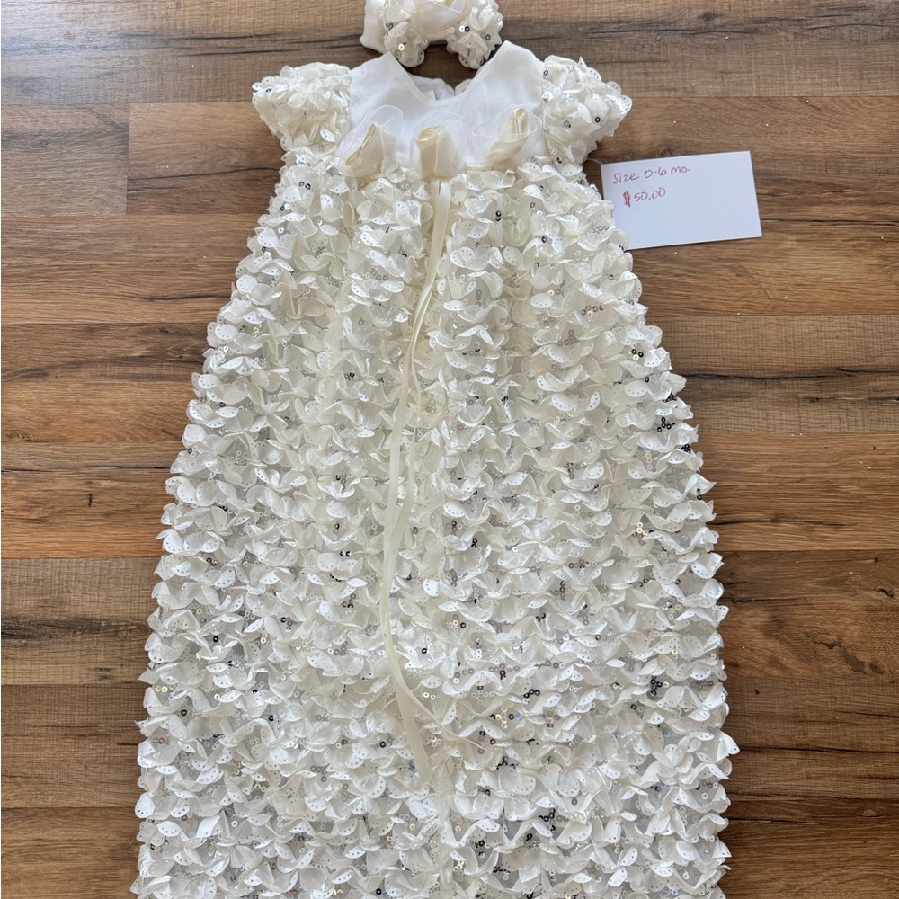 Elegant Cream Kids Formal Dress